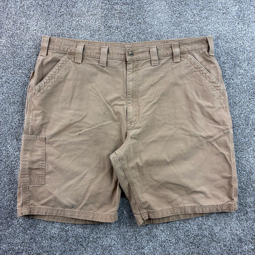 Carhartt Carpenter Shorts Mens 44 Brown Canvas Workwear Original d DKH